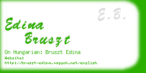 edina bruszt business card